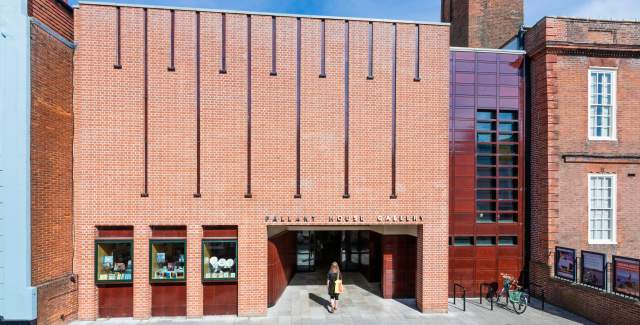 Exterior of red brick Pallant House gallery building in Chichester