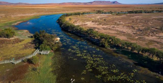 Aerial view of Parry Lagoons Nature Reserve