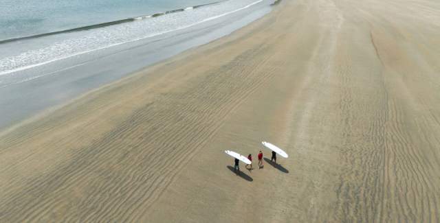 Aerial view of the shore of Playa Venao