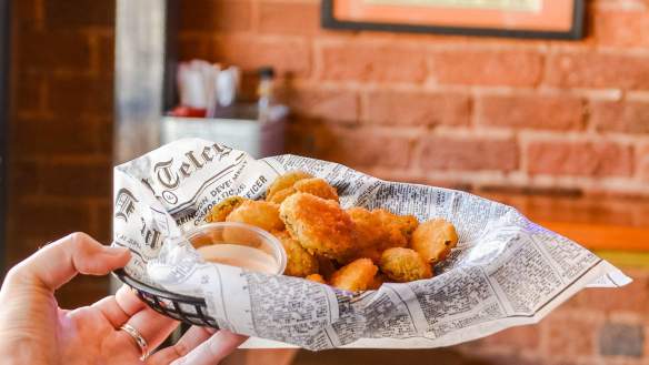 Fried Pickles at Tap Three