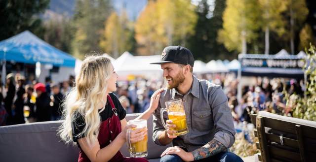 Couple at Snowbird's Oktoberfest