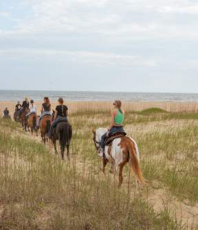 Horseback Riding with Equine Adventures in Frisco, NC.