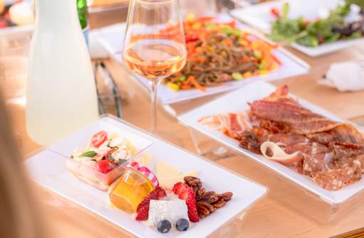 Picnic spread on a table