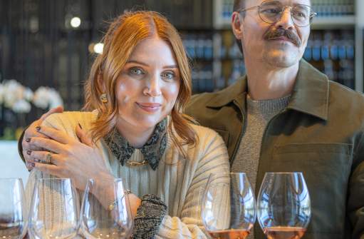Couple at a tasting bar