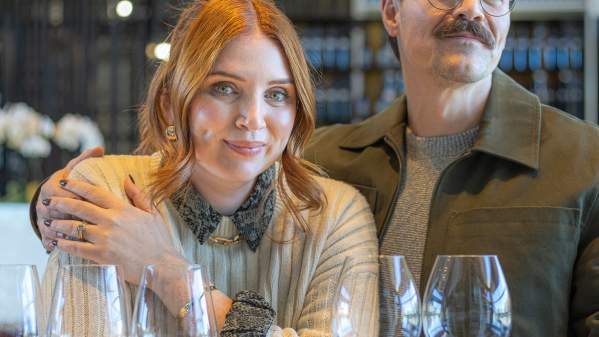 Couple at a tasting bar