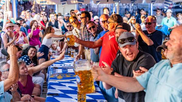 Oktoberfest Stein holding contest
