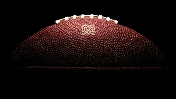 Black background with football