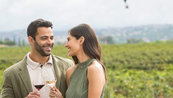 Couple in the vineyards