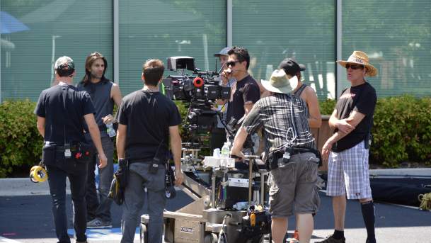 Filming outside of office space