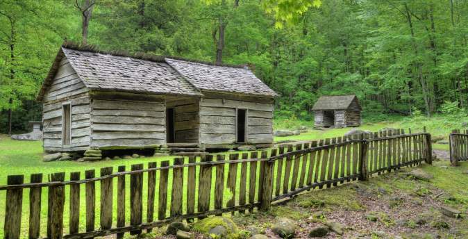 Old Log Cabin at Roaring Fork