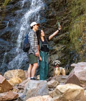 Hiking at Garden Creek Falls