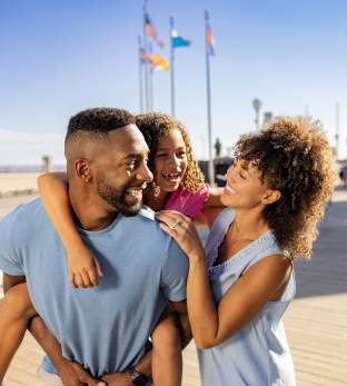 Family on Boardwalk
