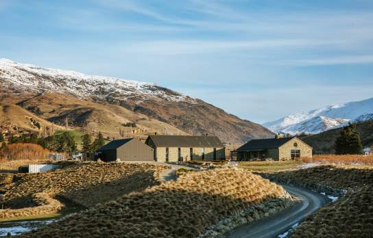 A winter snow dump at the Cardrona Distillery in Wānaka