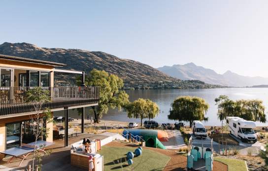 Driftaway Holiday Park view overlooking the lake