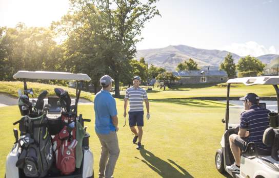 Friends golfing at Millbrook Resort