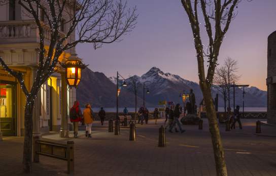 View of The Mall at Night with view of mountains