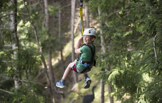 Young boy on ZipTrek Eco Tours Moa tour