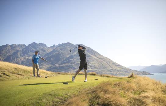 Golfers Playing at Jack's Point in Summer