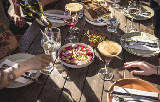 Photo of food on a table