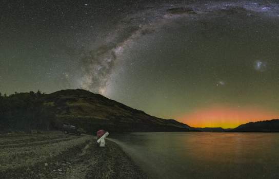 Astro Photography shot of Milky Way by Queenstown waterfront