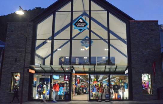 An outside view of Outside Sports at 9 Shotover Street, Queenstown