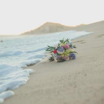 Wedding Bouquet on Beach