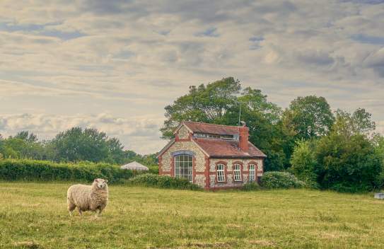 The Pump House, a flint self catering cottage set in the rolling countryside of theWiston Estate, Sussex