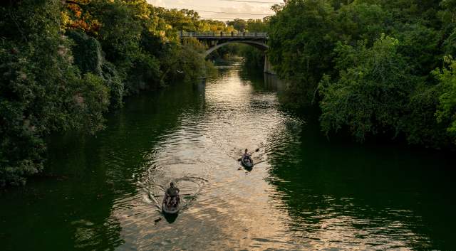 Barton Creek Kayakers near Zilker Park in Austin Texas