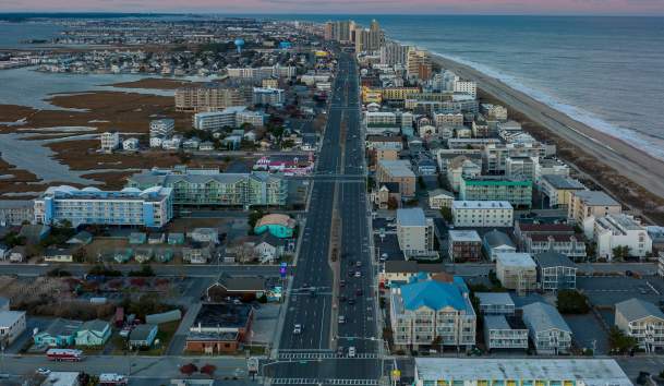 View of Ocean City, MD from Coastal Highway