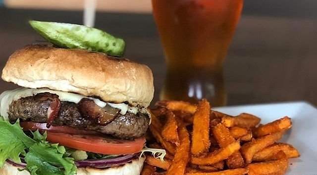 burger and fries