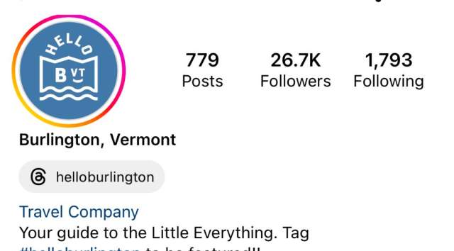 Hello Burlington Instagram Screen Grab