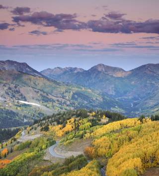 Scenic view of Guardsman Pass in autumn