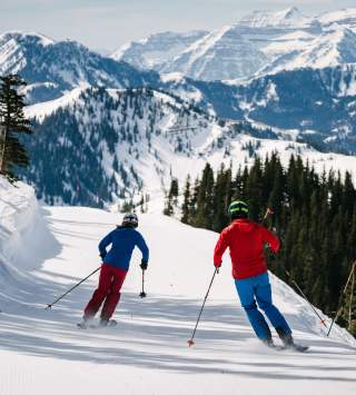 Skiing at Brighton Ski Resort