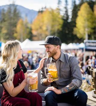Couple at Snowbird's Oktoberfest