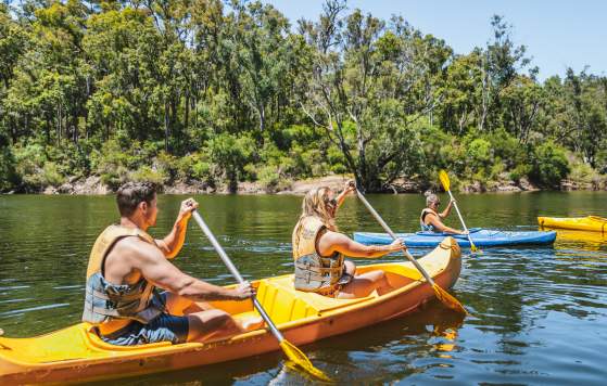 Kayak the waterways near Dwellingup