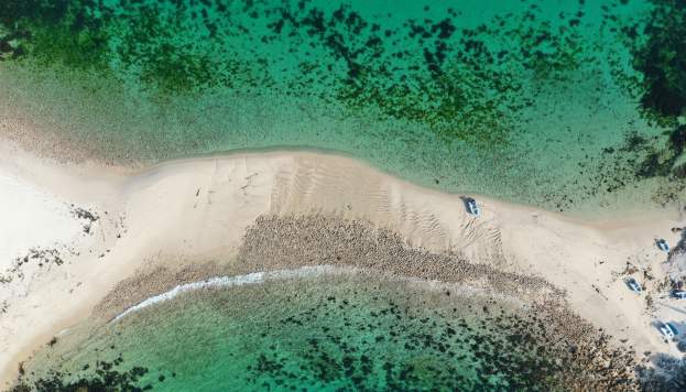 Aerial of beach