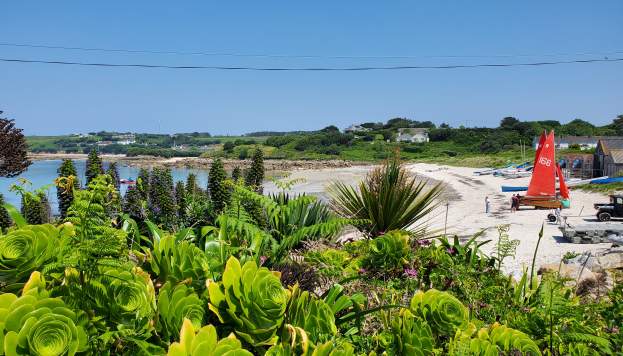 A view of Porthmellon Beach