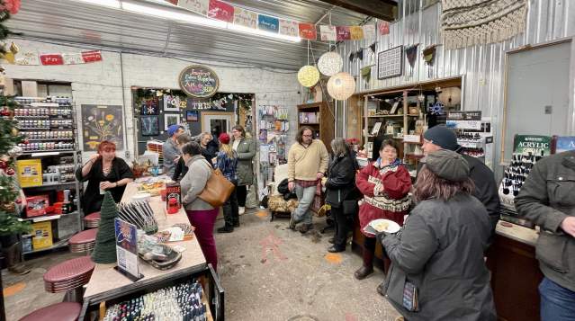 Attendees of the Chamber Connect in Joy & Co's retail space