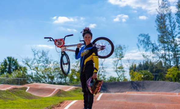 Photo of Amanda Carr, olympian and president of Charlotte BMX