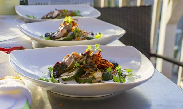 A fancy plate of food in Port Aransas, TX