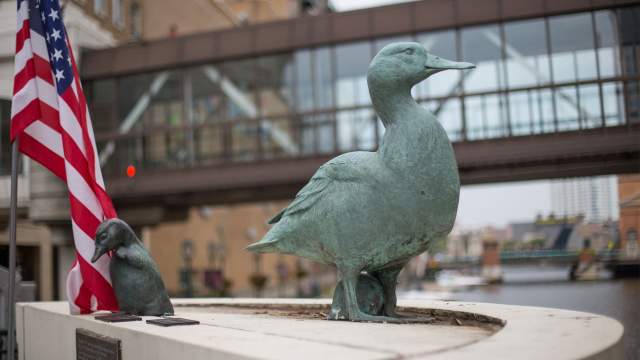Gertie the Duck statue in Milwaukee