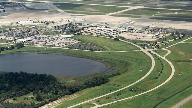 Orlando Sanford International Airport aerial of the airport
