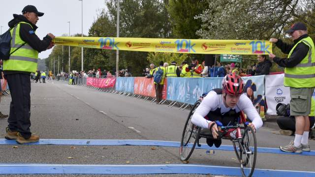 10K - Wheelchair Race winner 2025 Owain Terrell