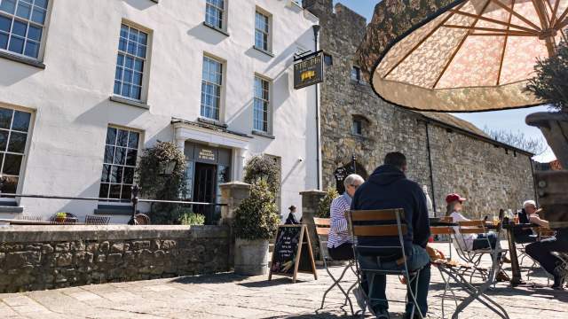 The Pig in the Wall outdoor seating area