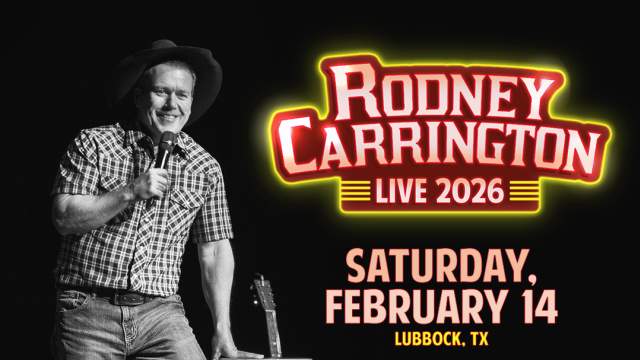 Rodney Carrington Live 2026, February 14th at Buddy Holly Hall in Lubbock, TX