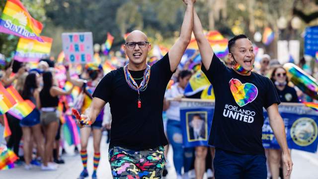 2021 Come Out With Pride Orlando parade couple