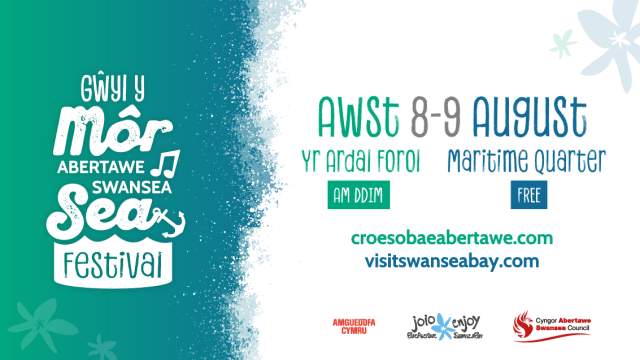 Gŵyl y Môr Abertawe, Awst 8-9 yn yr Ardal Forol. Swansea Sea Festival, august 8-9 in the Maritime Quarter