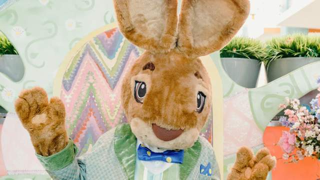 The Mall at Millenia Easter Bunny hands up