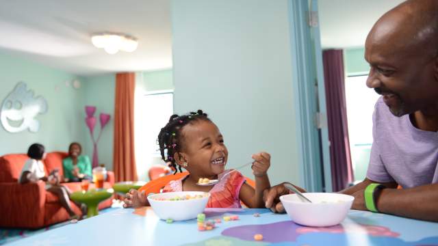 Disney's Art of Animation Resort family breakfast in room