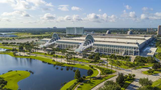 Drone image of the Orange County Convention Center